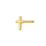 Gold plated silver cross earring , J04870-02-H