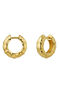 Small Bambú hoop earrings in 18k yellow gold-plated silver, J05394-02