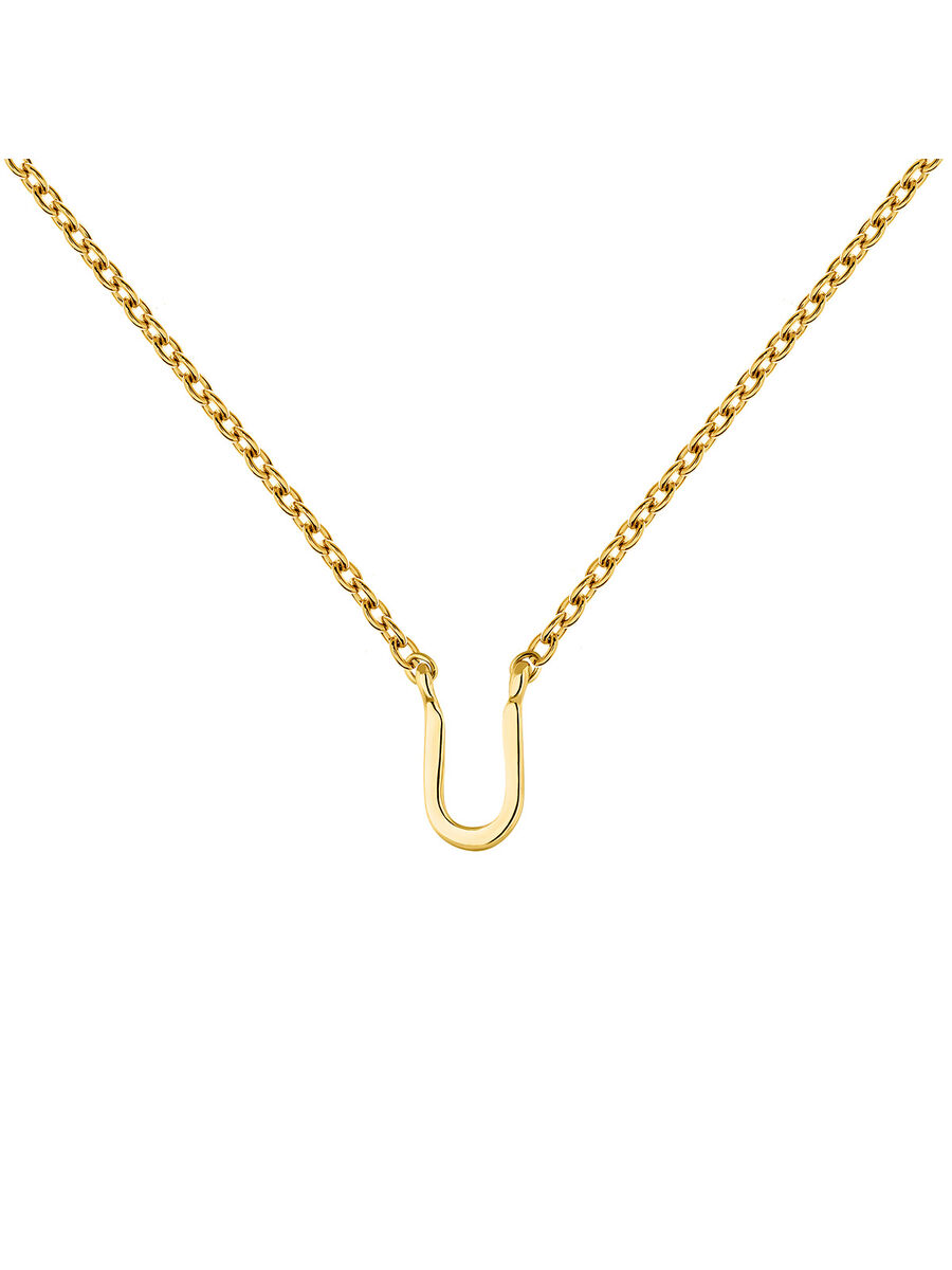 Collar inicial U oro 9 kt , J04382-02-U, mainproduct
