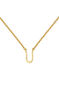 Collar inicial U oro 9 kt , J04382-02-U