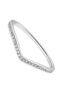 White gold diamonds curve ring 0.09 ct , J03346-01