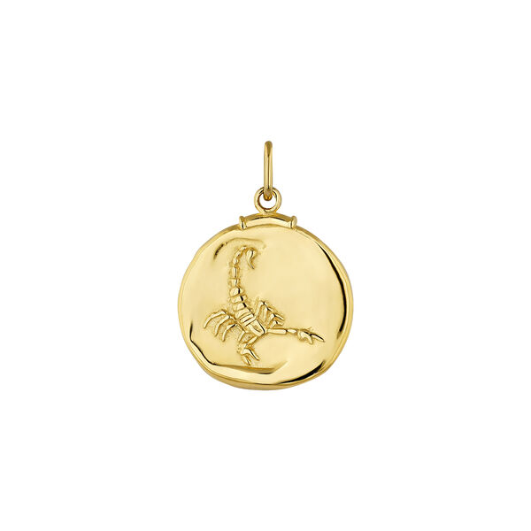Gold-plated silver Scorpio charm , J04780-02-ESC,hi-res