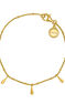 Gold plated silver drop motifs bracelet , J04595-02