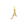 Gold-plated silver A initial charm  , J03932-02-A