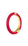 9kt gold fucsia enamel hoop earring , J03843-02-H-PKENA