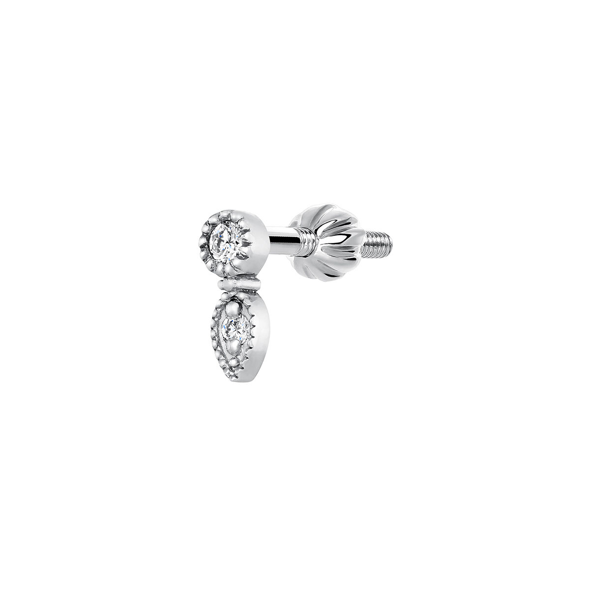 Piercing pendentif goutte diamant 0,020 ct or blanc 9 kt , J03915-01-H, mainproduct