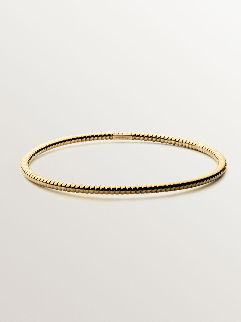 Rigid weekly style bracelet in 18K yellow gold plated 925 silver. image number 0