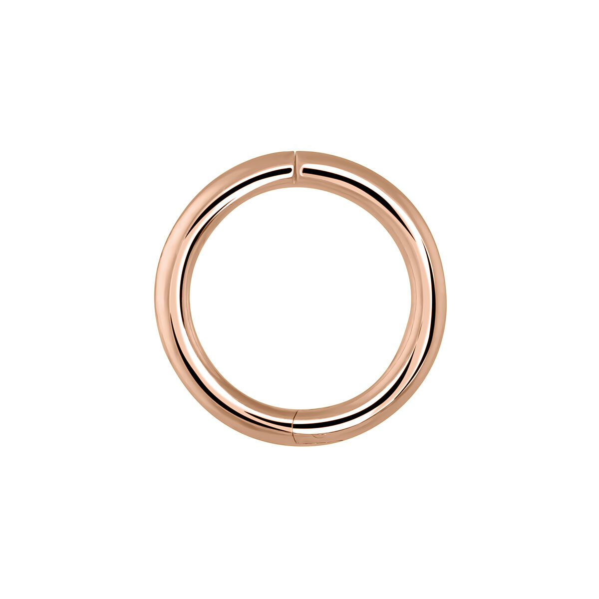 Boucle d'oreille piercing créole simple moyenne or rose , J03843-03-H, hi-res