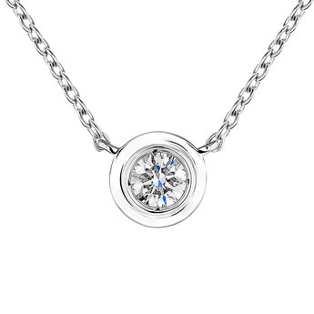 Solitaire pendant in 18k white gold with a 0.07ct diamond, J03407-01-07-GVS, mainproduct