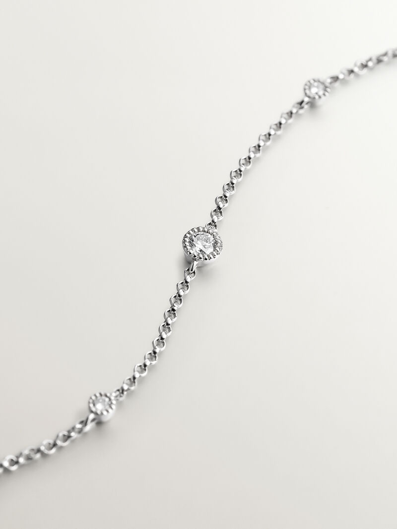 18K white gold bracelet with 0.097 cts diamonds ISI2 image number 4