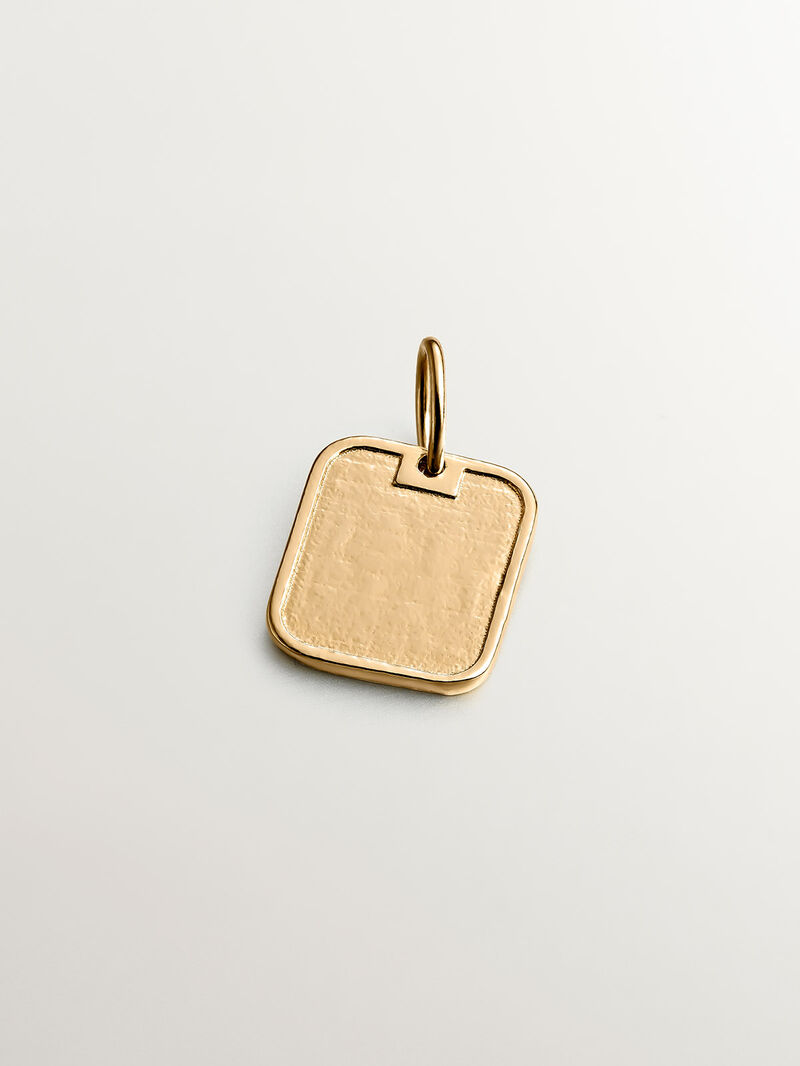 925 silver charm bathed in 18k yellow gold with number 3 image number 2