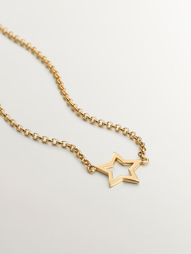 925 silver pendant bathed in 18K yellow gold with star image number 4