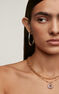 Silver oval earrings , J00933-01