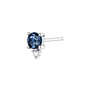 Earring sapphire and diamond white gold , J04073-01-BS-H, mainproduct