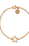 Rose gold plated hollow star bracelet , J01373-03