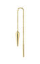 Single long double chain earring in 9k yellow gold, J05182-02-H