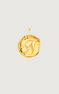 Charm medalla inicial N artesanal plata recubierta oro , J04641-02-N