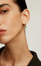 Medium rose gold plated with quartz hoop earrings , J03810-03-GQ