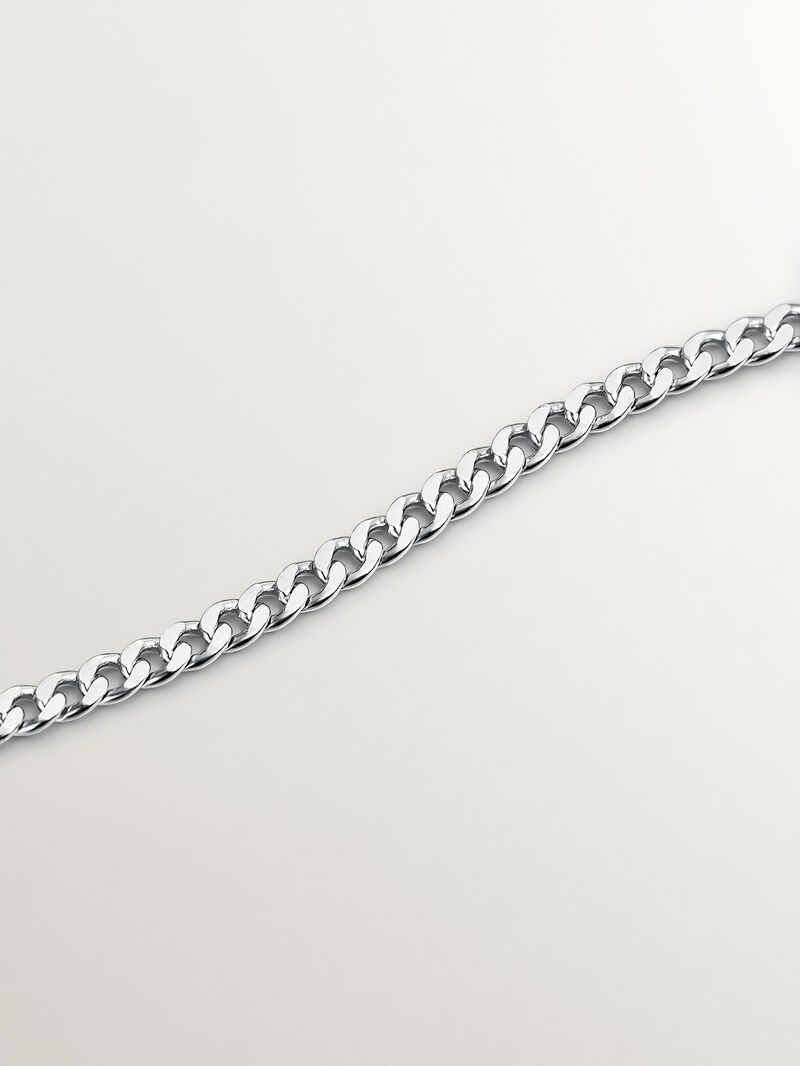 925 sterling silver chain with geometric finish image number 4