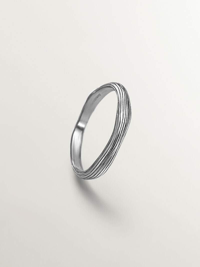 925 Silver Ring with Relief image number 4