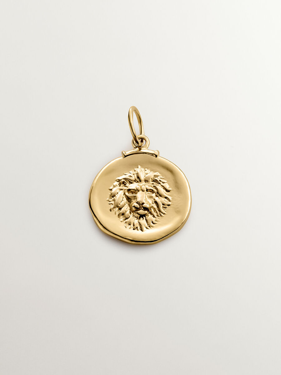 Gold-plated silver Leo charm  , J04780-02-LEO, hi-res