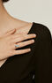 Large oval rose gold plated quartz ring , J03816-03-GQ