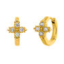 Gold diamonds hoop earring 0.033 ct , J03386-02-H