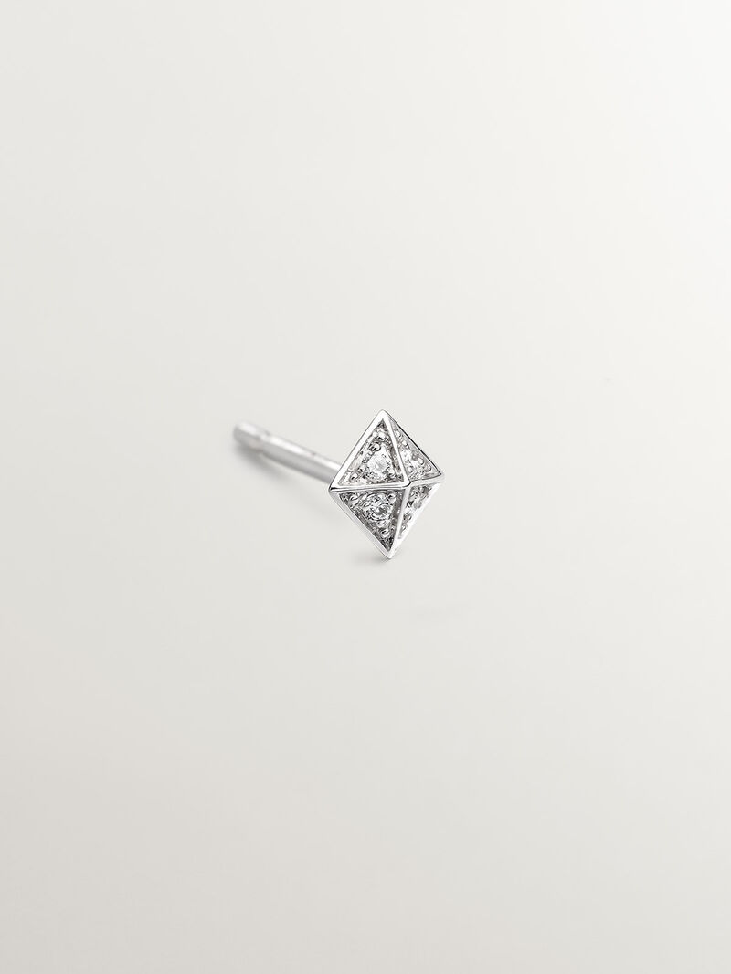 18K White Gold Square Square Pending with Diamonds image number 2
