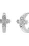 White gold diamonds hoop earring piercing 0.033 ct , J03386-01-H