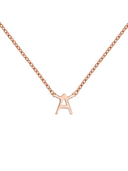 Collier initiale A or rose , J04382-03-A,mainproduct