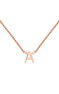 Rose gold Initial A necklace , J04382-03-A