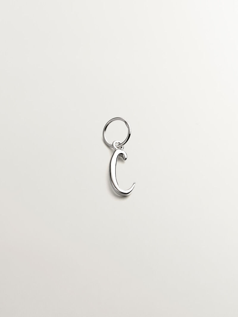 925 Silver Charm with initial C image number 0