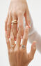 Anillo maxi cuarzo plata recubierta oro rosa , J01960-03-GQ