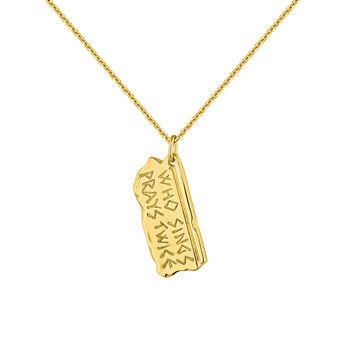 Gold plated hieroglyph necklace , J04717-02, mainproduct