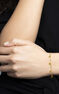 Pulsera motivos colgantes flor loto plata recubierta oro , J04594-02