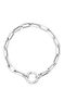 Silver rectangular cable link chain bracelet , J05340-01-19