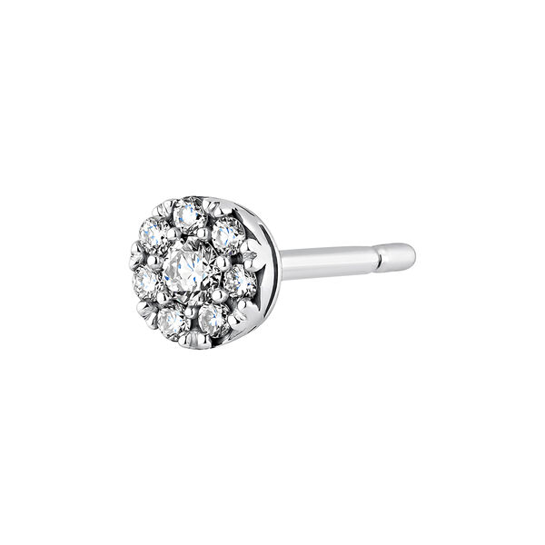 Pendiente roseta diamantes 0,10 ct oro blanco , J04207-01-10-H, mainproduct
