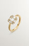 Gold-plated silver ring with white topaz, J04920-02-WT