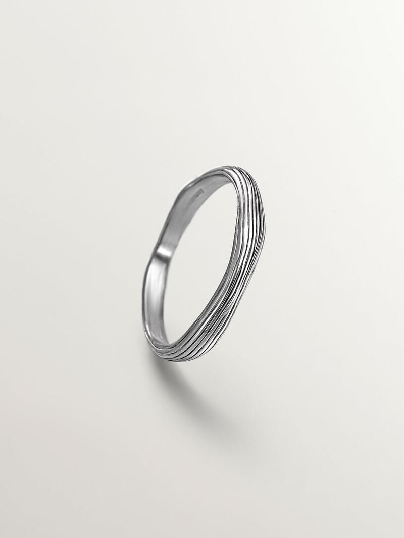 925 Silver Ring with Relief image number 4