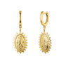 Gold plated medal earrings, J04710-02
