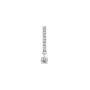 Pendiente aro diamantes 0,09 ct oro blanco, J04357-01-10-H, hi-res