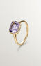 Anillo amatista plata recubierta oro , J04677-02-PAM