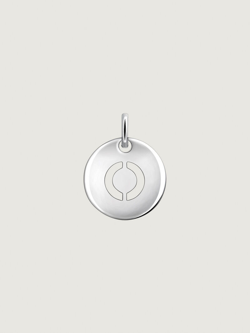 925 Silver Charm with initial O image number 0