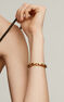 Cable link bracelet in 18k yellow gold-plated silver, J05336-02-17