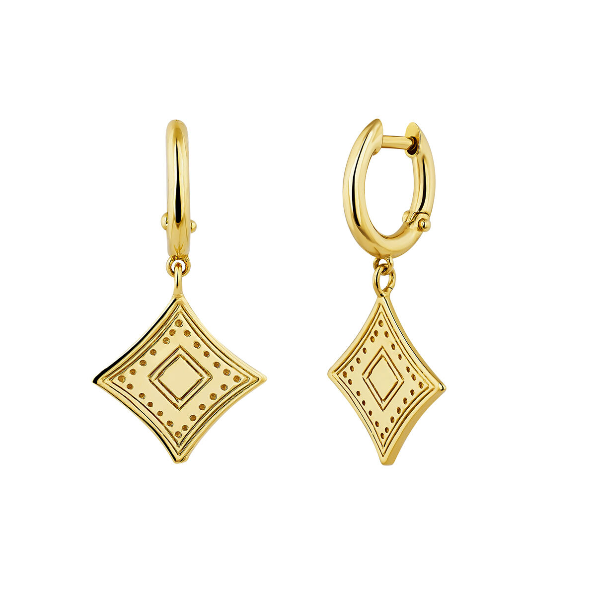 Gold plated ethnic earrings , J04441-02, hi-res