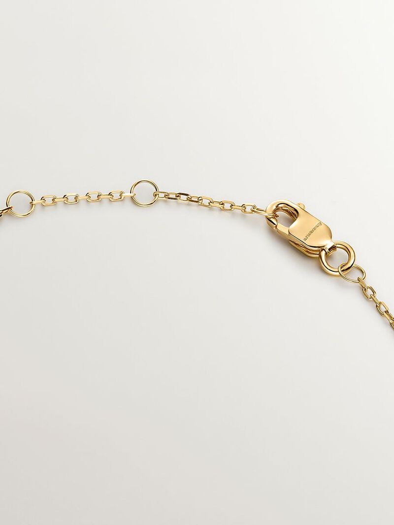 18K white and yellow gold bracelet with brilliant cut diamonds image number 6