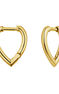 Gold-plated silver teardrop hoop earrings  , J04647-02