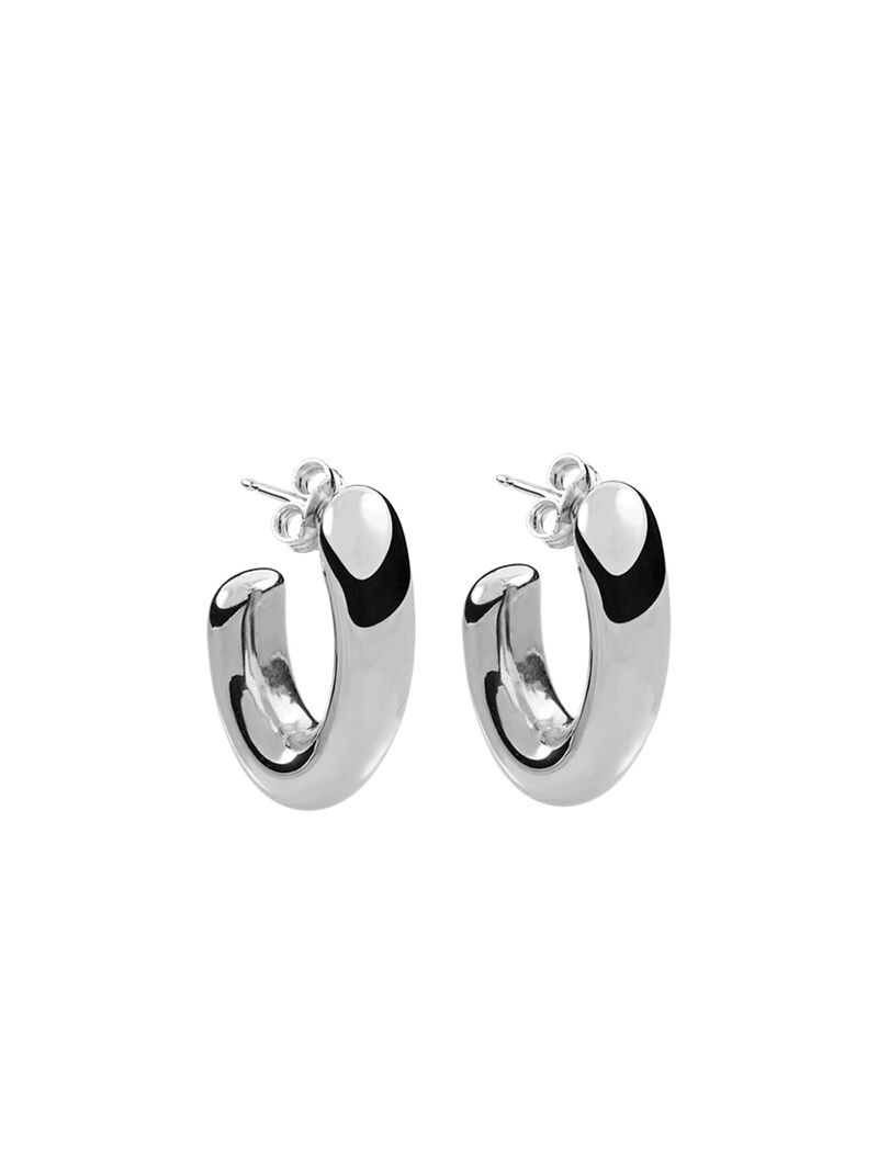Silly Silver Oval Aro Earrings 925 image number 0