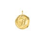 Gold-plated silver H initial medallion charm , J04641-02-H