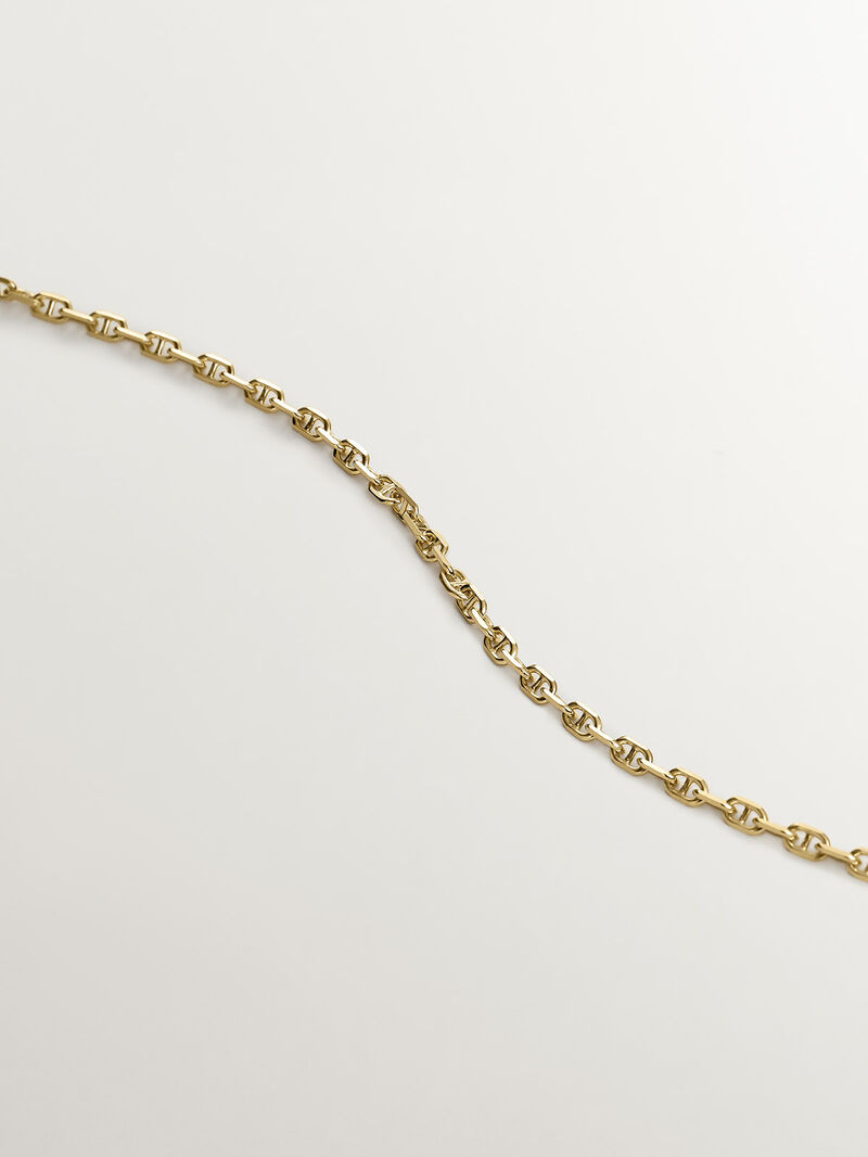 925 Silver link bracelet bathed in 18K yellow gold image number 2
